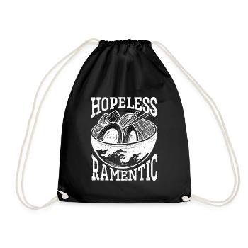 Ramen Noodle Soup Japanese Kawaii Gift Ramen - Drawstring Bag - black - Front