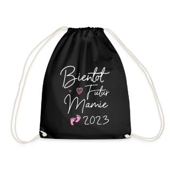 Bientôt Futur Mamie 2023 Nouvelle Grossesse - Sac de sport léger - noir - Devant