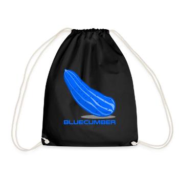 Blaue Gurke Bluecumber Gurken - Turnbeutel - Schwarz - Vorne