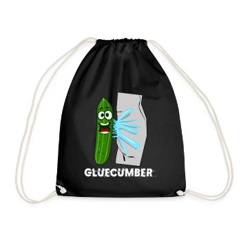 Cucumber with glue Gluecumber cucumbers - Drawstring Bag - black - Front