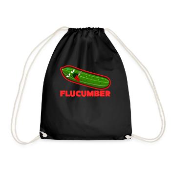 Kranke Gurke Flucumber Gurken - Turnbeutel - Schwarz - Vorne