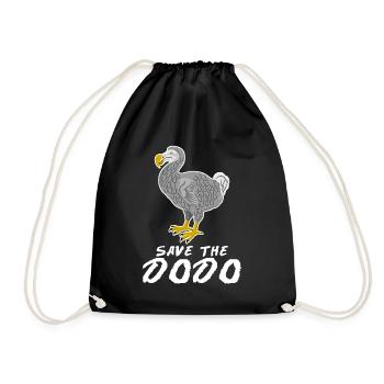Save the Dodo - Turnbeutel - Schwarz - Vorne