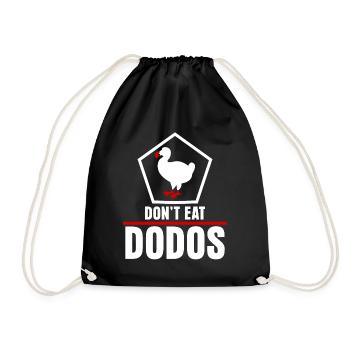 Dodo Vegan Veganer Dodos - Drawstring Bag - black - Front