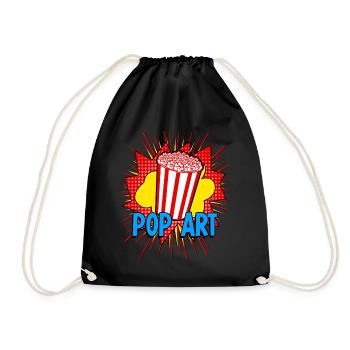 Pop Art Popcorn - Turnbeutel - Schwarz - Vorne