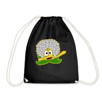 Corn Dab Dabbing Popcorn - Drawstring Bag - black - Front