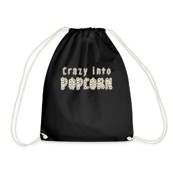 Crazy into Popcorn - Drawstring Bag - black - Front