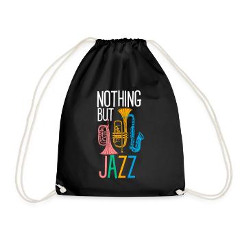 Musique jazz - Musiciens de jazz - Sac de sport léger - noir - Devant