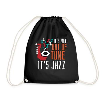 Musique jazz - Musiciens de jazz - Sac de sport léger - noir - Devant