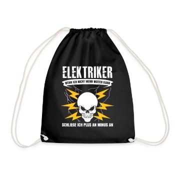 Elektriker Elektromeister Elektroniker - Turnbeutel - Schwarz - Vorne