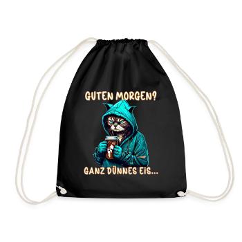 Guten morgen katze - Turnbeutel - Schwarz - Vorne