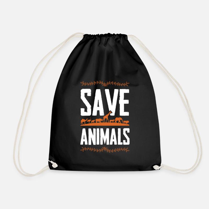 Animal welfare Animal rights activists - Drawstring Bag - black