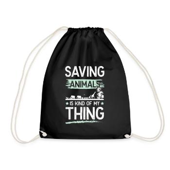 Drôle de dicton sur le bien-être animal - Sac de sport léger - noir - Devant