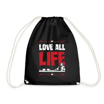 Aimer le bien-être animal - Sac de sport léger - noir - Devant