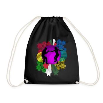 Boogie Woogie Retro Tanzen Swing - Turnbeutel - Schwarz - Vorne