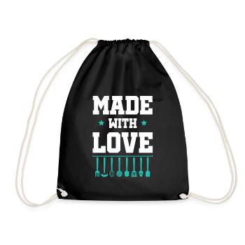 Baking Love - Drawstring Bag - black - Front
