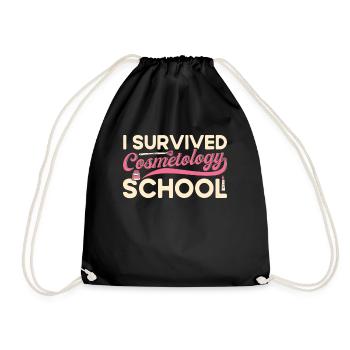Cosmetology Gift Beautician - Drawstring Bag - black - Front