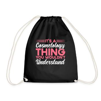 Cosmetology Gift Beautician - Drawstring Bag - black - Front