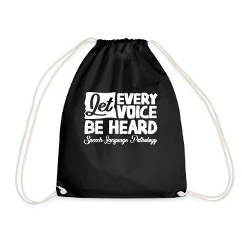 Speech-language pathology, speech-language pathologist - Drawstring Bag - black - Front