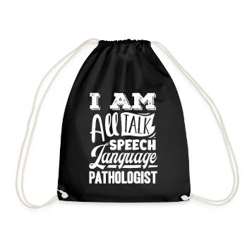 Speech-language pathology, speech-language pathologist - Drawstring Bag - black - Front