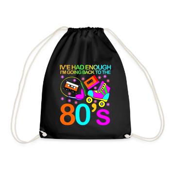 Soirée disco des années 80 années 1980 - Sac de sport léger - noir - Devant