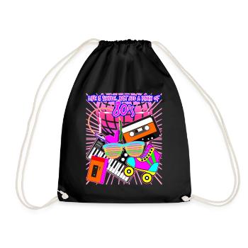 Années 80 Soirée Disco Années 80 - Sac de sport léger - noir - Devant