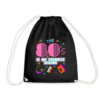 80s Party Disco 1980 80s - Drawstring Bag - black - Front