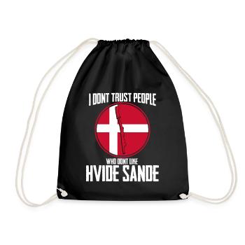 Hvide Sande Dänemark Holmsland Klit - Turnbeutel - Schwarz - Vorne