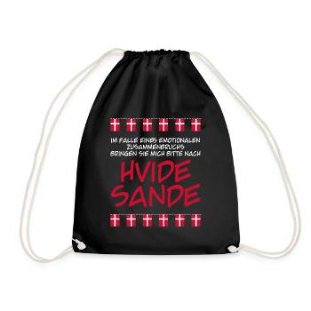 Hvide Sande Holmsland Klit Dänemark - Turnbeutel - Schwarz - Vorne