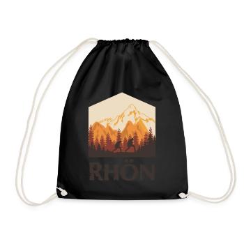 Rhön hiking and Rhön mountains - Drawstring Bag - black - Front