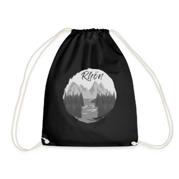 Rhön Hiking Forest River Rhön Mountains - Drawstring Bag - black - Front