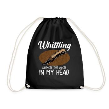 Beavercraft, Whittling, Whittler, Holzhandwerk - Turnbeutel - Schwarz - Vorne
