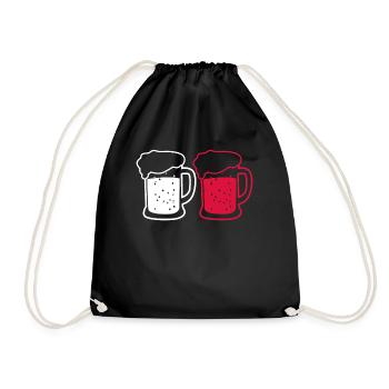 Polish Flag Beer Pole Poland - Drawstring Bag - black - Front