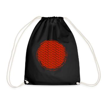 Synth Synthesizer Waveform Synthesizers - Drawstring Bag - black - Front
