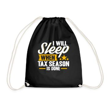 Steuersaison Cpa Buchhalter Geschenk Steuertag - Turnbeutel - Schwarz - Vorne