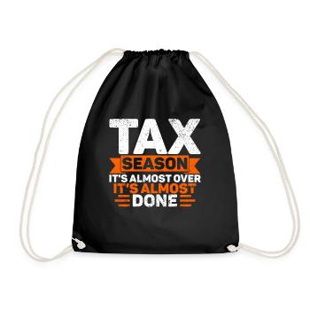 Tax Season Cpa Accountant Gift Tax Day - Drawstring Bag - black - Front