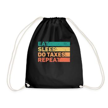 Tax Season Cpa Accountant Gift Tax Day - Drawstring Bag - black - Front
