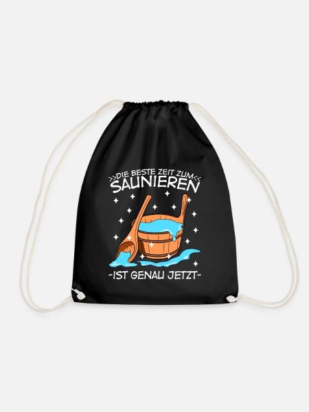 Sauna Saunieren Saunisten Saunist - Turnbeutel - Schwarz