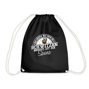 Sauna Witz Saunist Saunisten Saunieren - Turnbeutel - Schwarz - Vorne