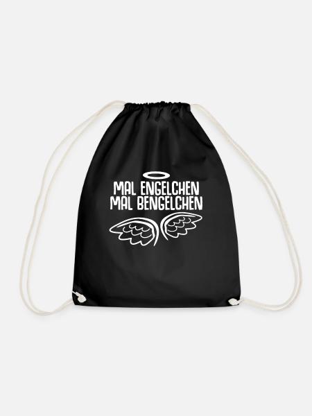 Engelchen Bengelchen Engel Bengel - Turnbeutel - Schwarz