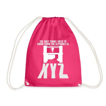 Chipper CNC milling machine - Drawstring Bag - fuchsia - Front