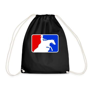 Reining Riding Rider Western Riding - Drawstring Bag - black - Front