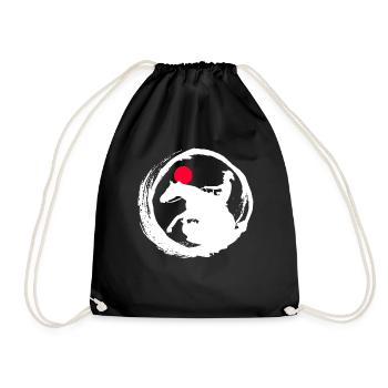 Reining Rider Riding Western Riding - Drawstring Bag - black - Front