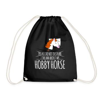 Hobbyhorse Sleeping Hobby Horse - Drawstring Bag - black - Front