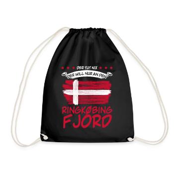 Ringkøbing Fjord lustig Dänemark - Turnbeutel - Schwarz - Vorne