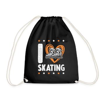 ich liebe skating - Turnbeutel - Schwarz - Vorne