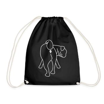 Carlin derrière les chiens - Sac de sport léger - noir - Devant