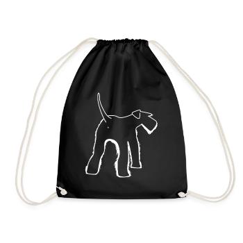 Le schnauzer vu de derrière les chiens - Sac de sport léger - noir - Devant