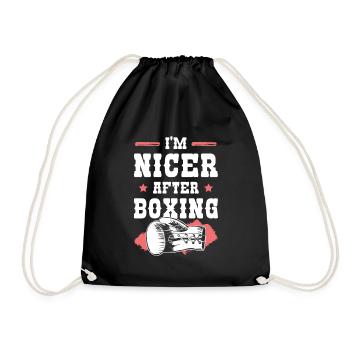 boxer boxen - Turnbeutel - Schwarz - Vorne