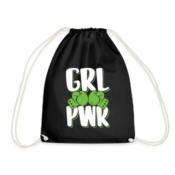 Girl Girl Boxing - Drawstring Bag - black - Front