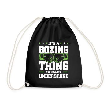 Boxing Boxing Gloves - Drawstring Bag - black - Front